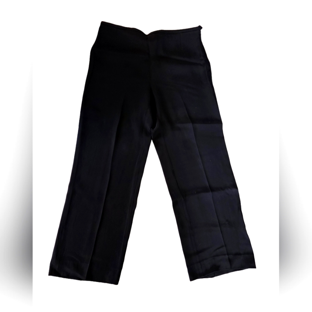 Armani- Black Wide-Leg Trousers